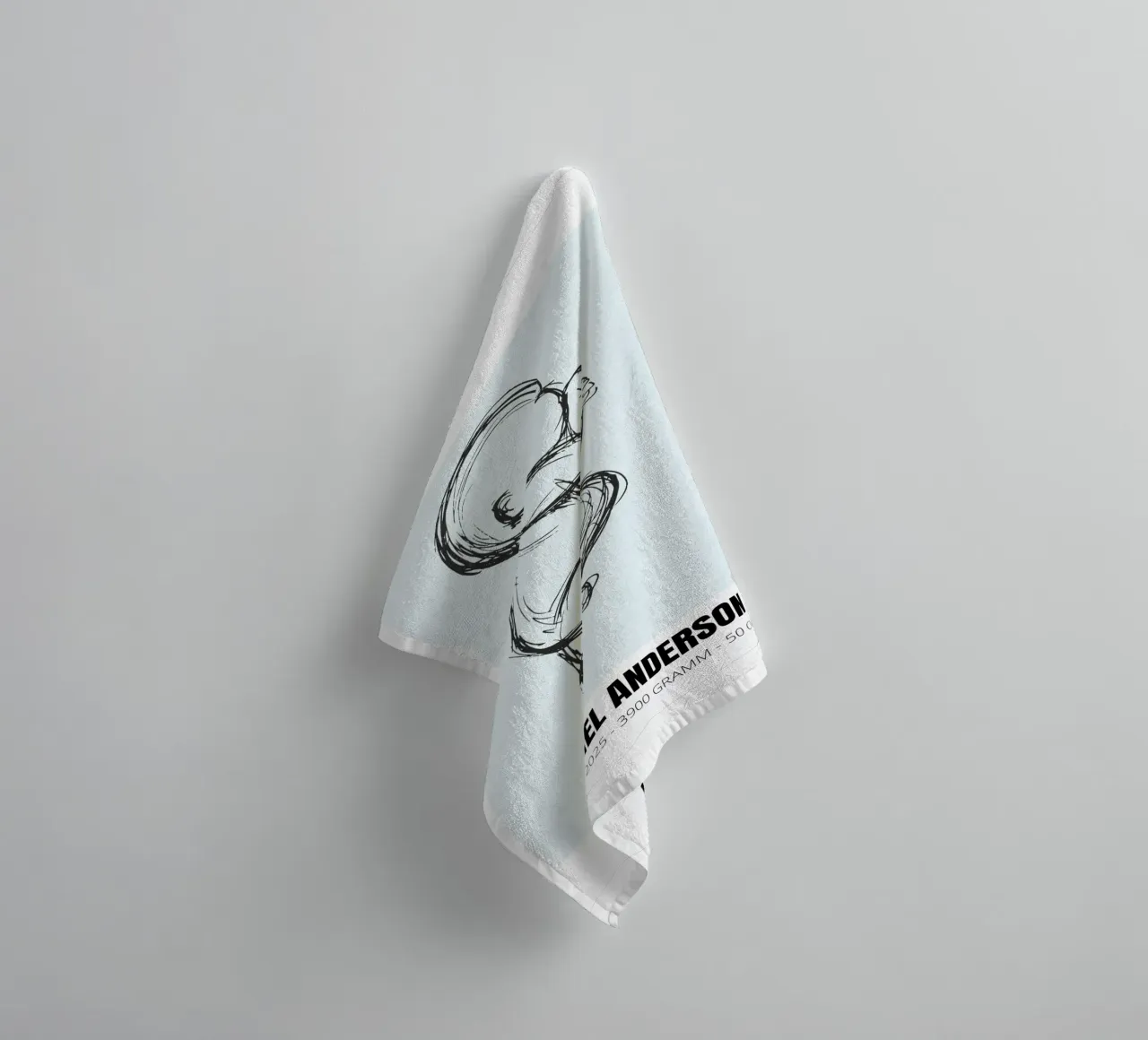 Dessin de bébé avec dates - unique & personnel serviette de bain de FRAMELY