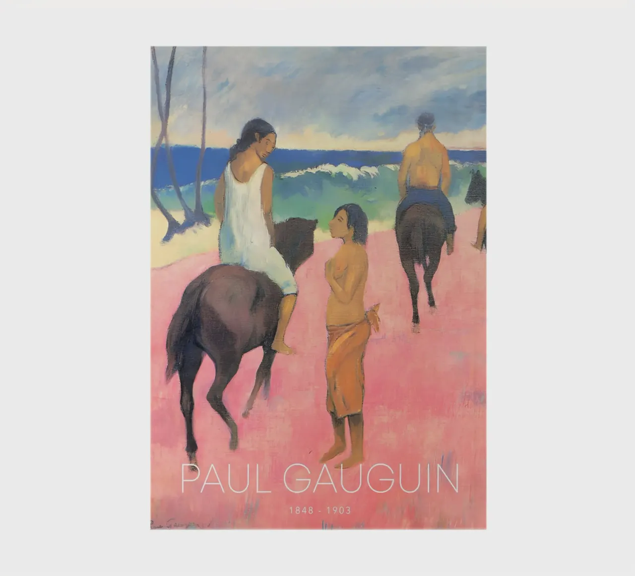 Gauguin cavalieri sulla spiaggia II Stampa post-impressionista diario da NorwesClub