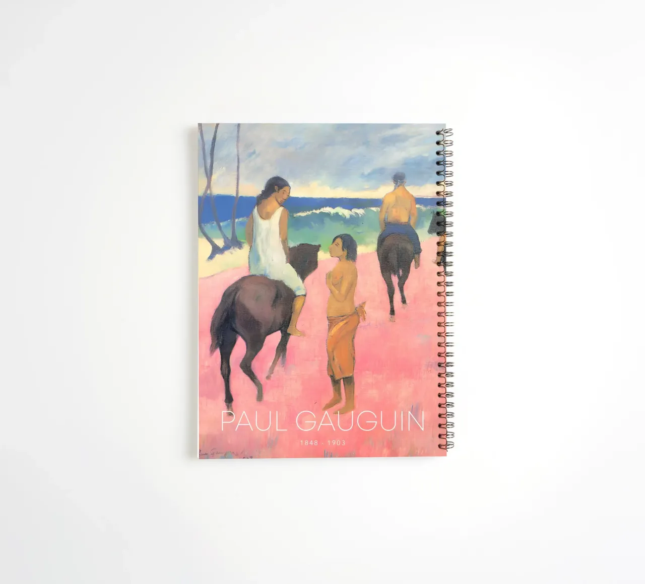 Gauguin Riders on Beach II Post-Impressionist Print spiral notebook by NorwesClub