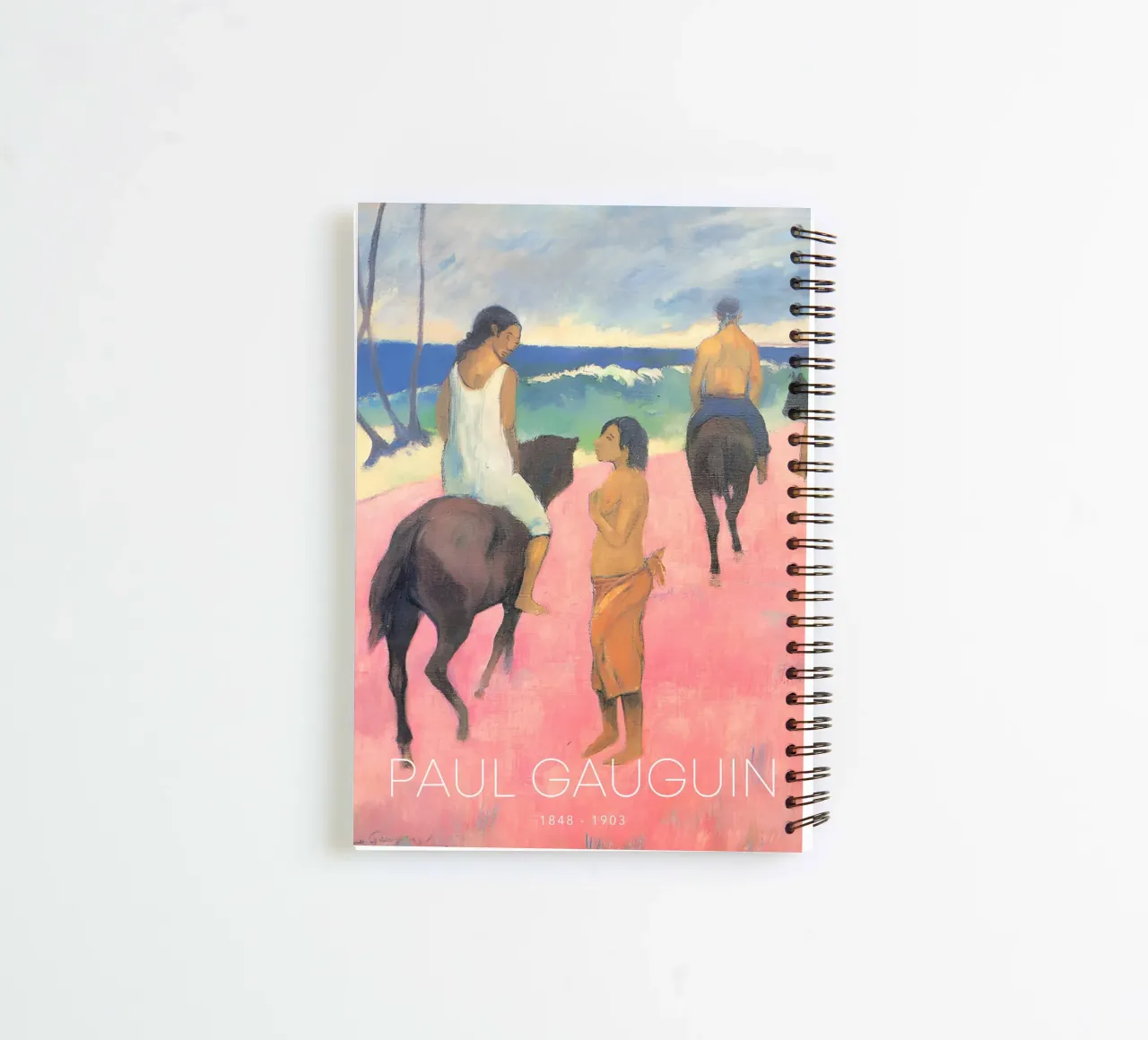 Gauguin Riders on Beach II Post-Impressionist Print spiral notebook by NorwesClub