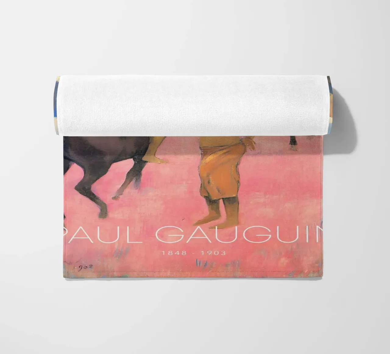Gauguin cavalieri sulla spiaggia II Stampa post-impressionista telo mare da NorwesClub