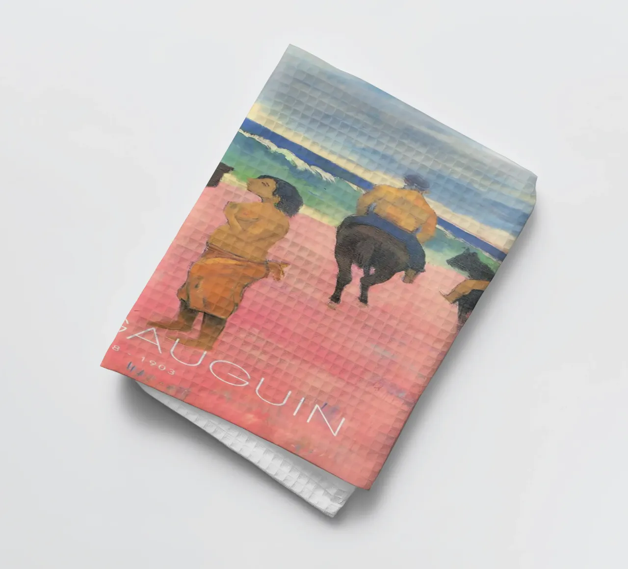 Gauguin cavalieri sulla spiaggia II Stampa post-impressionista canovaccio da cucina da NorwesClub