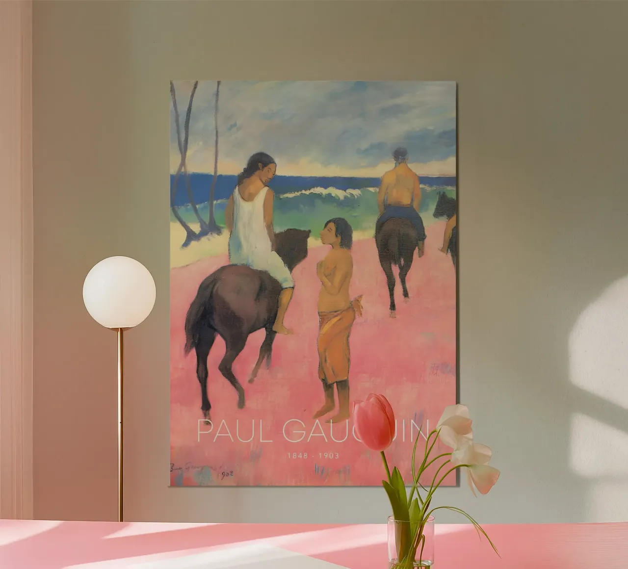 Gauguin cavalieri sulla spiaggia II Stampa post-impressionista carta hahnemühle da NorwesClub
