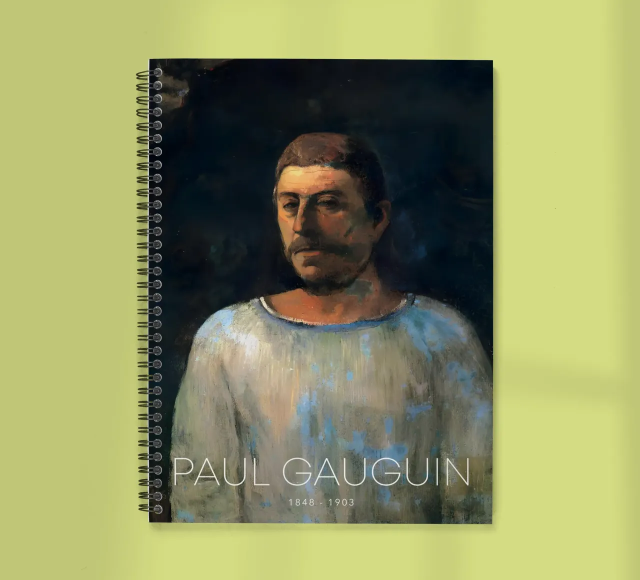 Gauguin Self-Portrait Post-Impressionist Art Print spiral notebook by NorwesClub