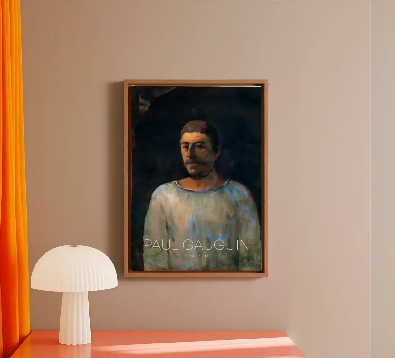 Gauguin Self-Portrait Post-Impressionist Art Print canvas by NorwesClub