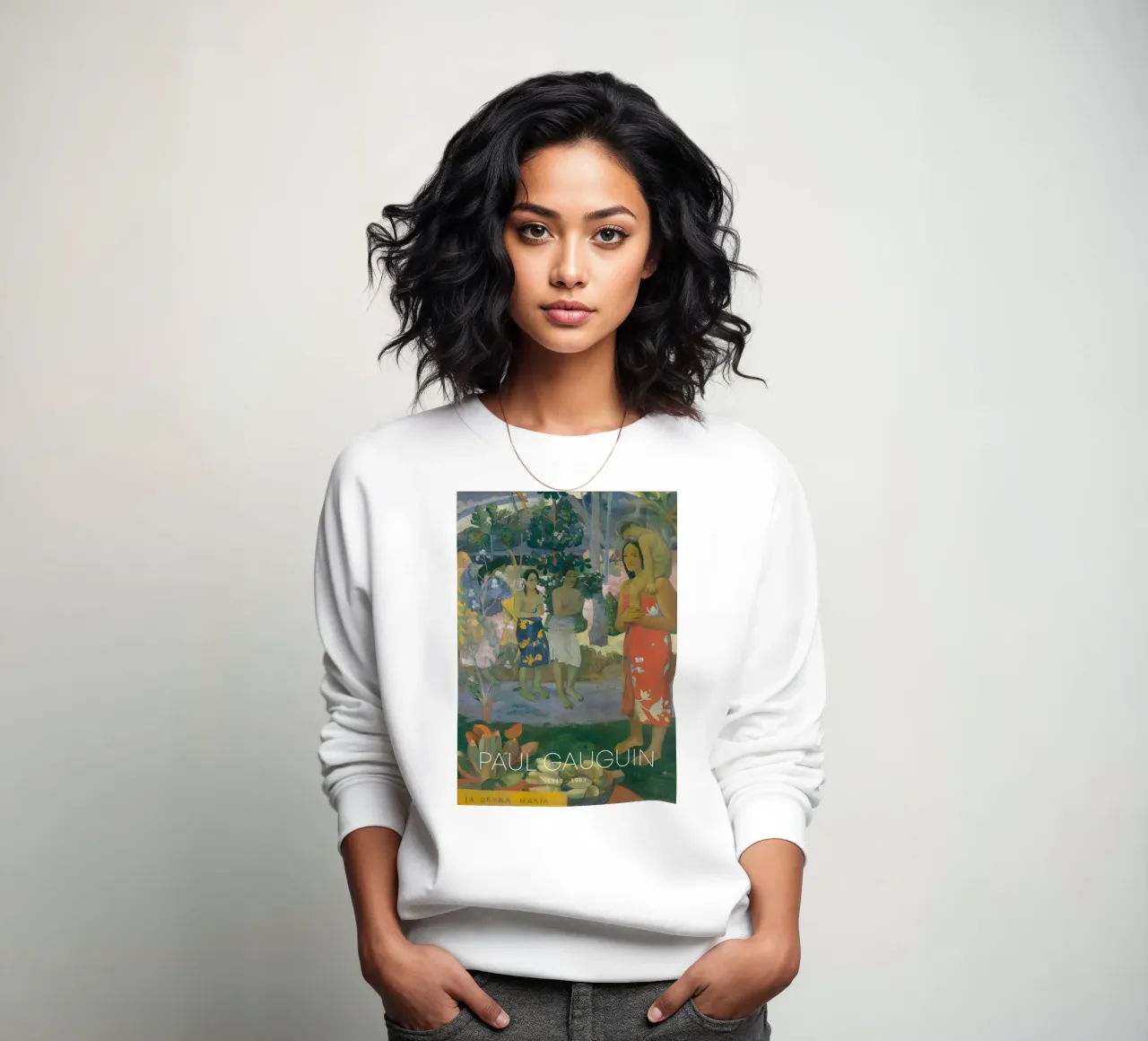 Gauguin Ia Orana Maria Post-Impressionist Art Print felpa da NorwesClub
