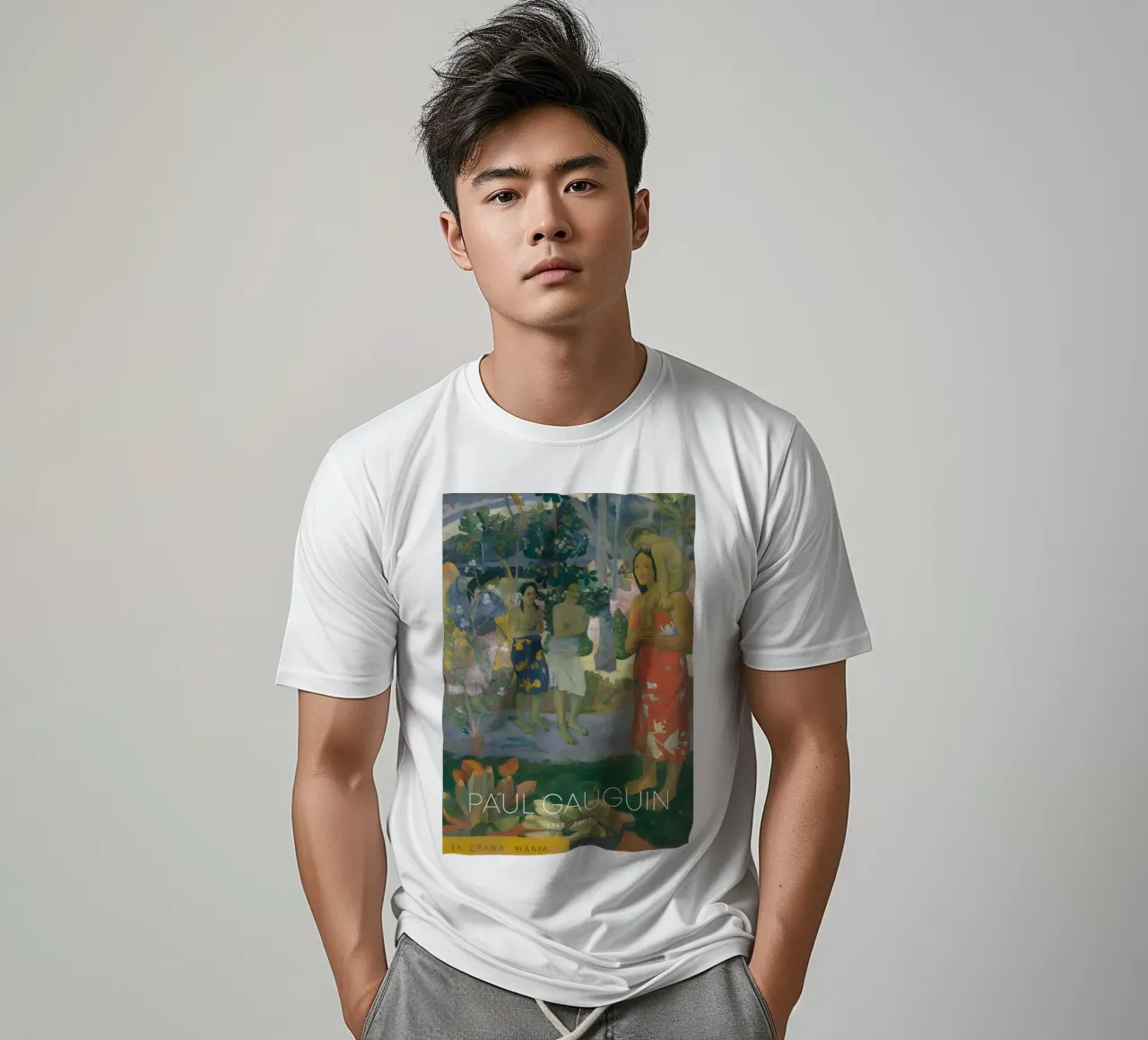 Gauguin Ia Orana Maria Post-Impressionist Art Print t-shirt da NorwesClub