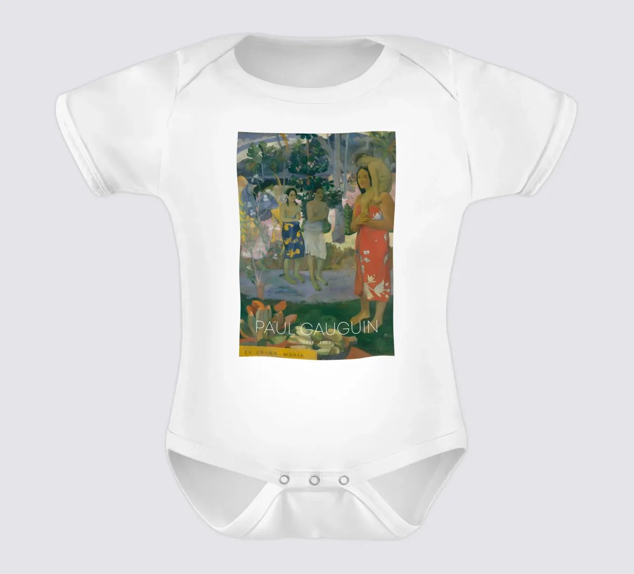 Gauguin Ia Orana Maria Post-Impressionist Art Print body neonato maniche corte da NorwesClub
