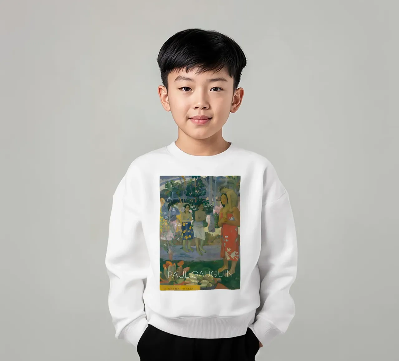 Gauguin Ia Orana Maria Post-Impressionist Art Print felpa bambino da NorwesClub