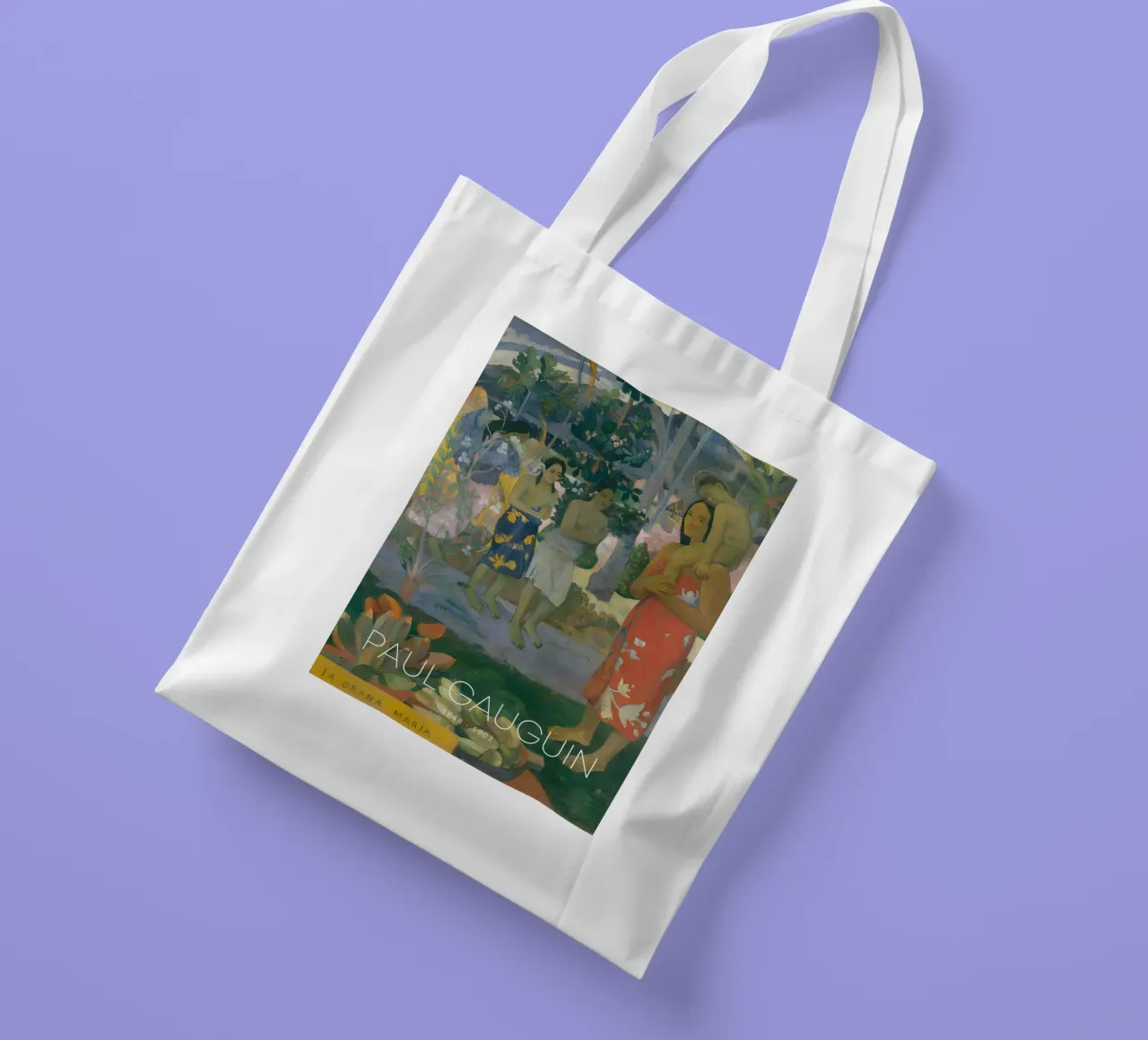 Gauguin Ia Orana Maria Post-Impressionist Art Print borsa in juta da NorwesClub