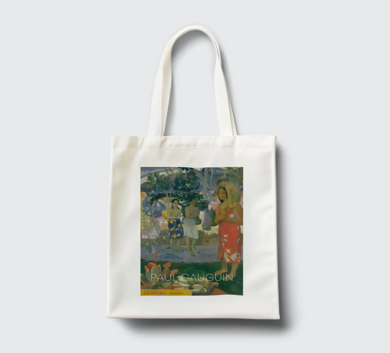 Gauguin Ia Orana Maria Post-Impressionist Art Print borsa in juta da NorwesClub