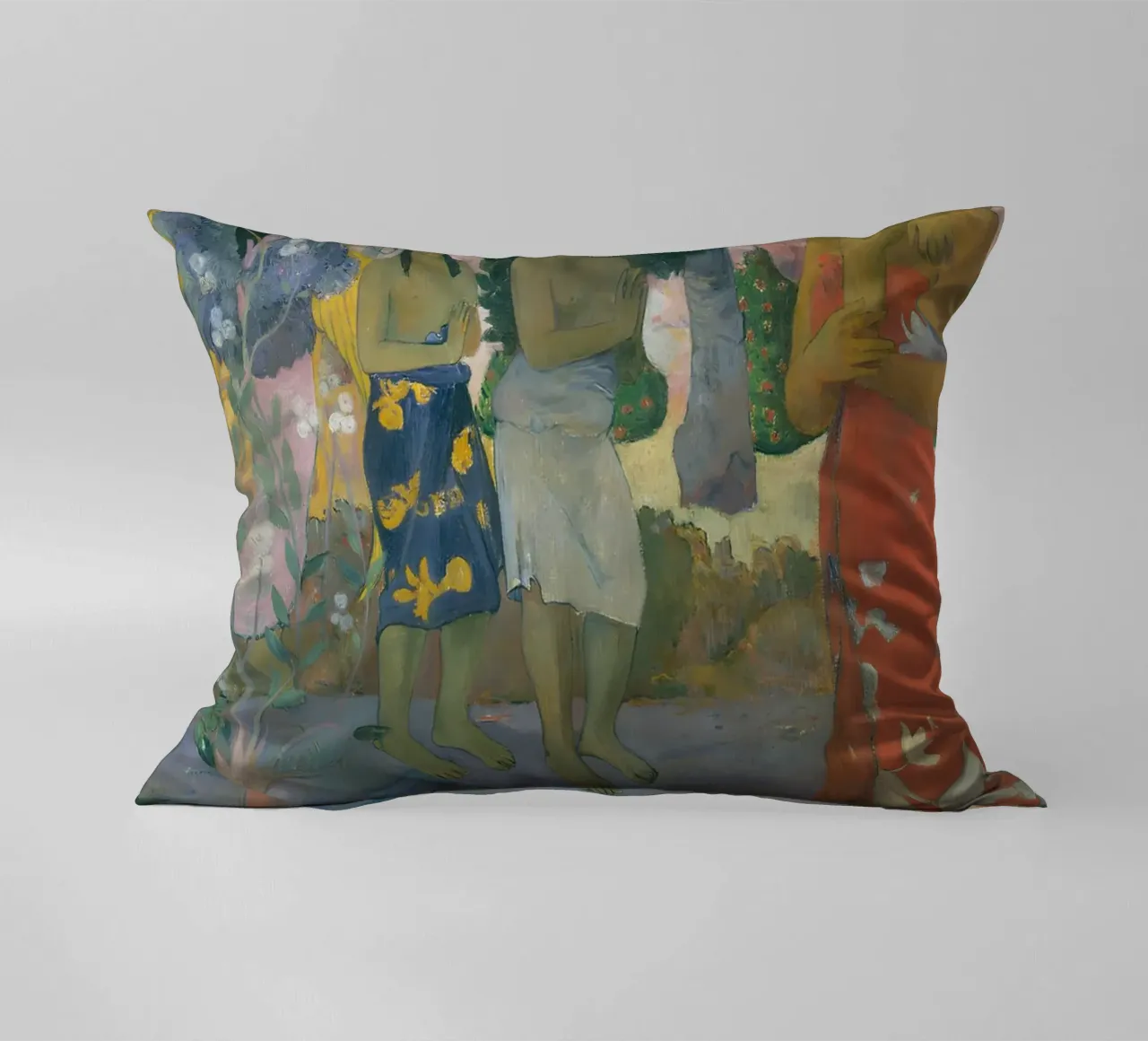 Gauguin Ia Orana Maria Post-Impressionist Art Print cuscino da NorwesClub