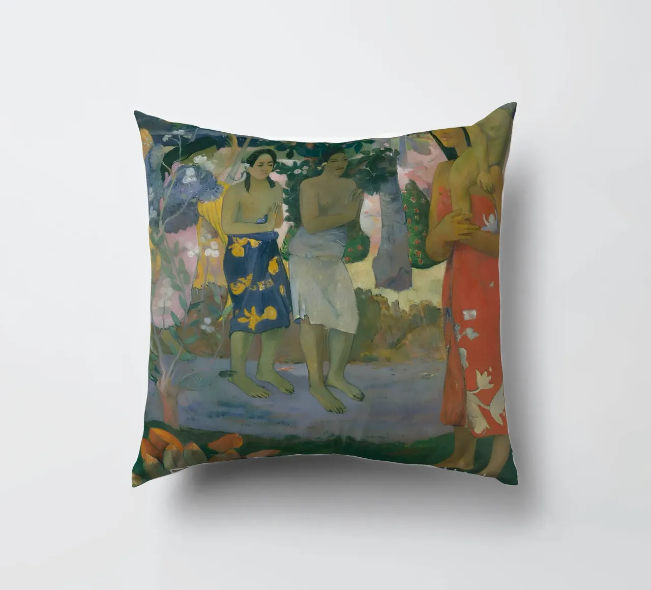 Gauguin Ia Orana Maria Post-Impressionist Art Print cuscino da NorwesClub