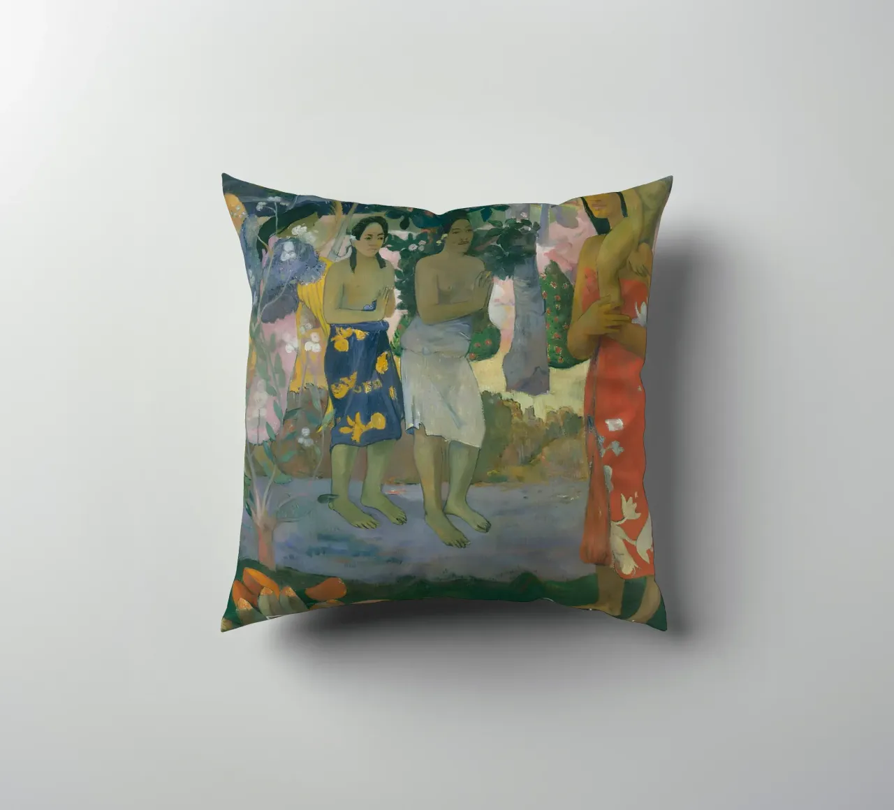 Gauguin Ia Orana Maria Post-Impressionist Art Print cuscino da NorwesClub