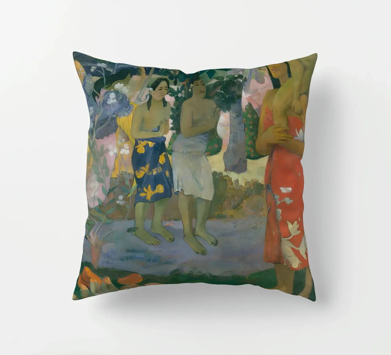 Gauguin Ia Orana Maria Post-Impressionist Art Print cuscino da NorwesClub