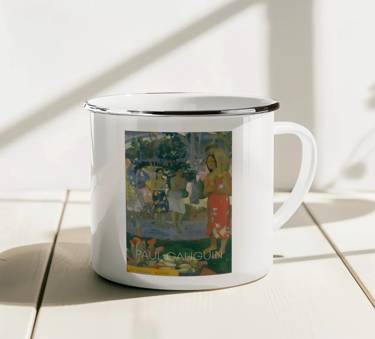 Gauguin Ia Orana Maria Post-Impressionist Art Print tazza in smalto da NorwesClub