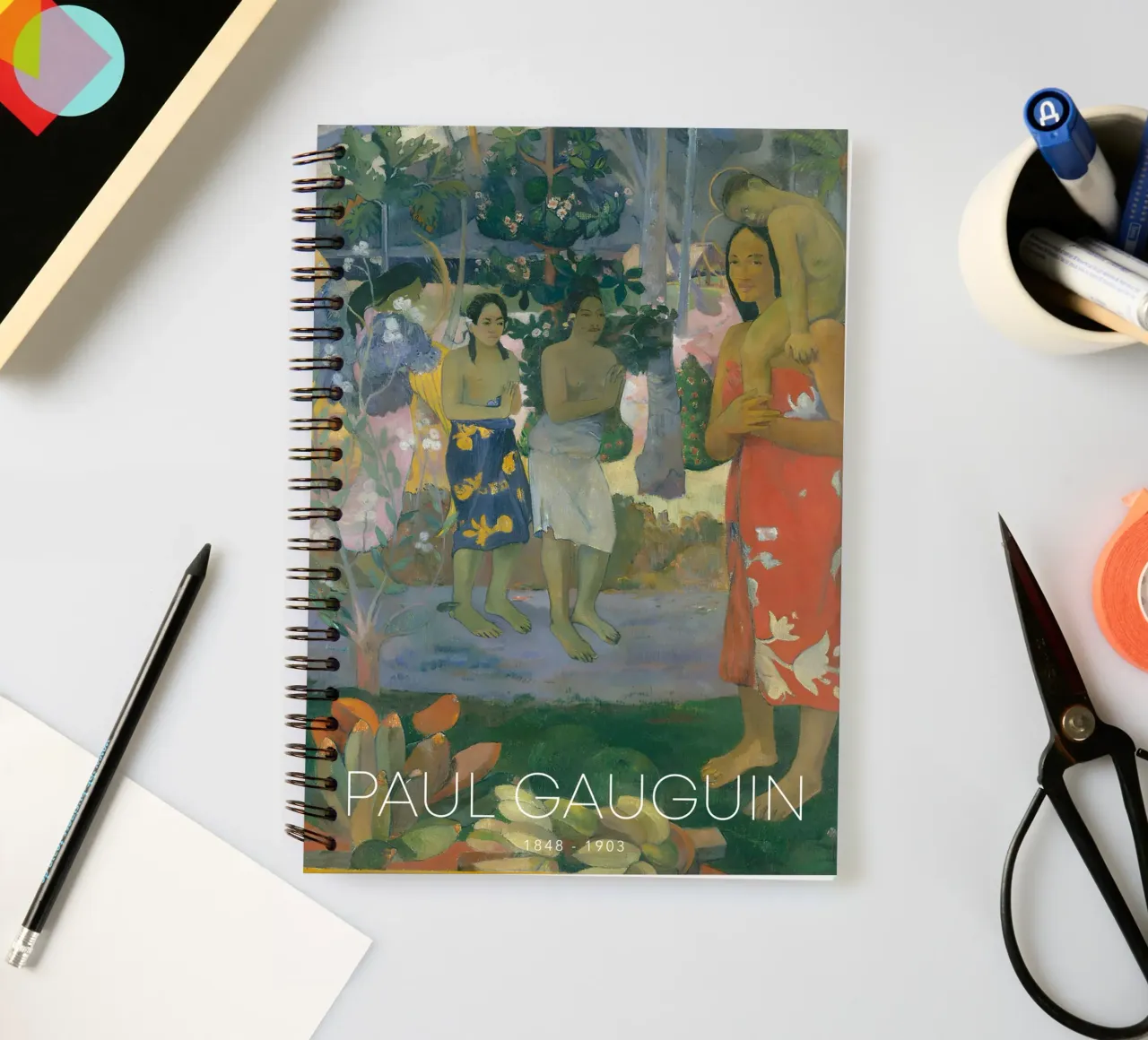 Gauguin Ia Orana Maria Post-Impressionist Art Print diario ad anelli da NorwesClub