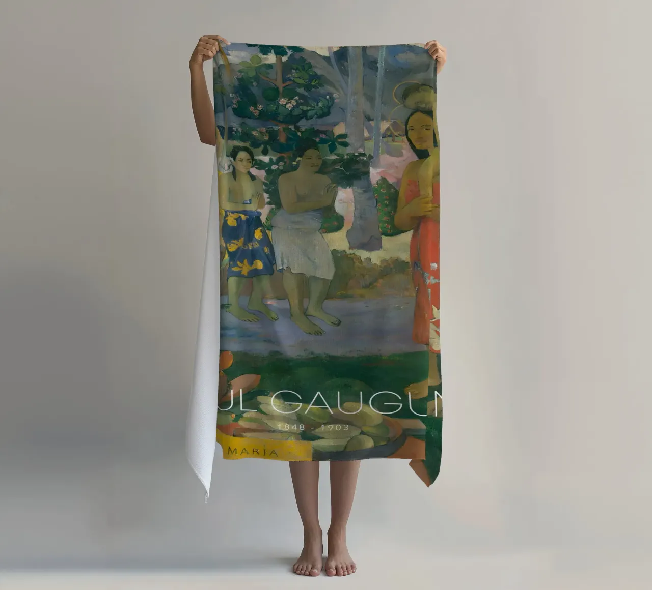 Gauguin Ia Orana Maria Post-Impressionist Art Print telo mare da NorwesClub
