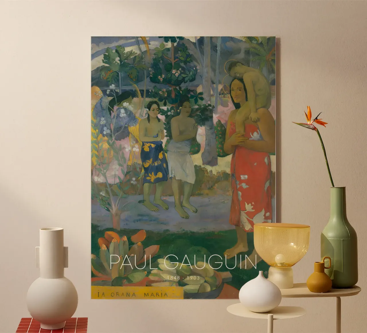 Gauguin Ia Orana Maria Post-Impressionist Art Print plexiglass da NorwesClub