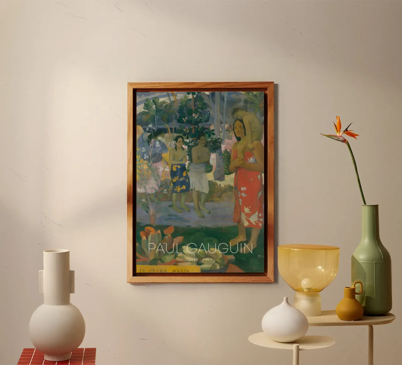 Gauguin Ia Orana Maria Post-Impressionist Art Print alluminio dibond da NorwesClub