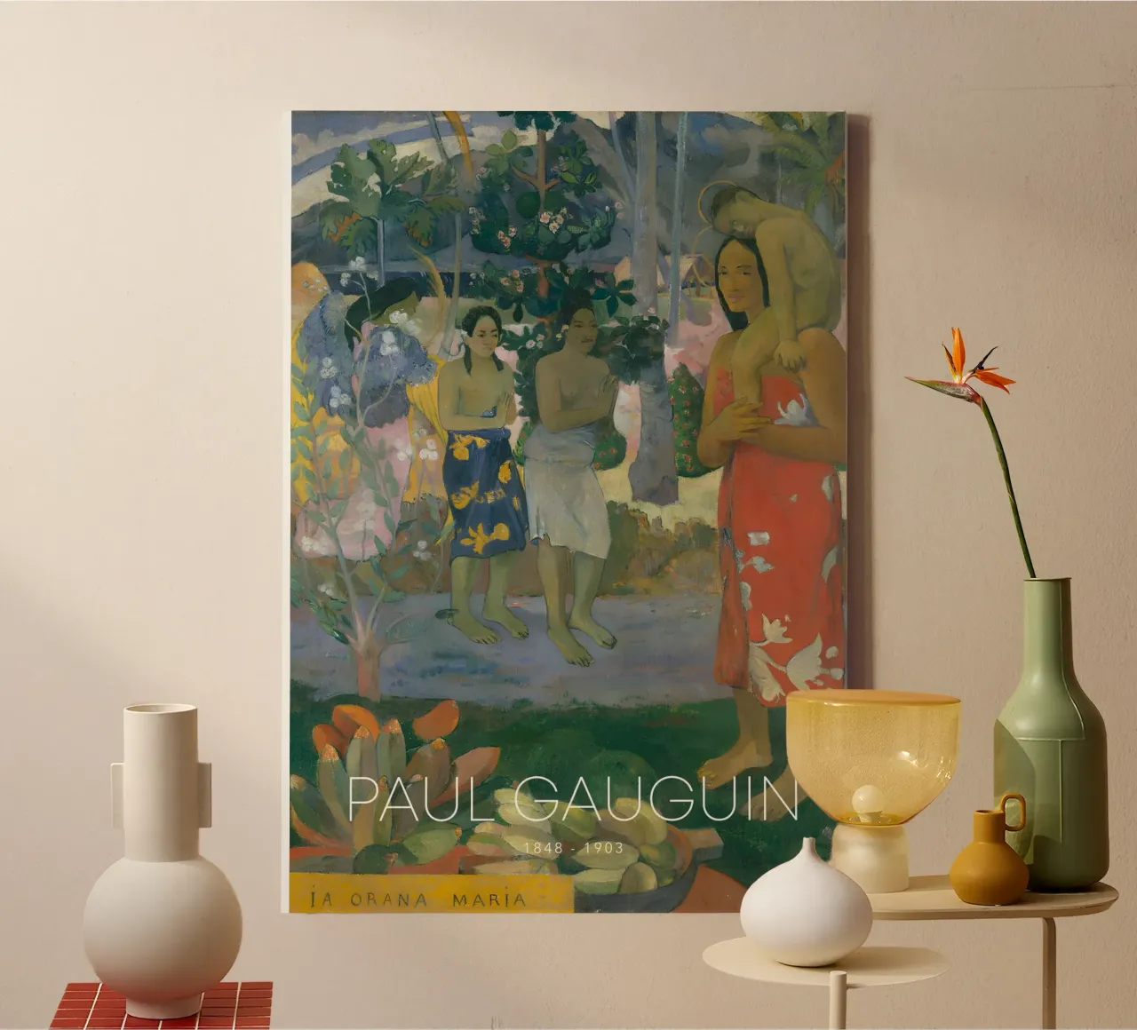 Gauguin Ia Orana Maria Post-Impressionistischer Kunstdruck Leinwand von NorwesClub