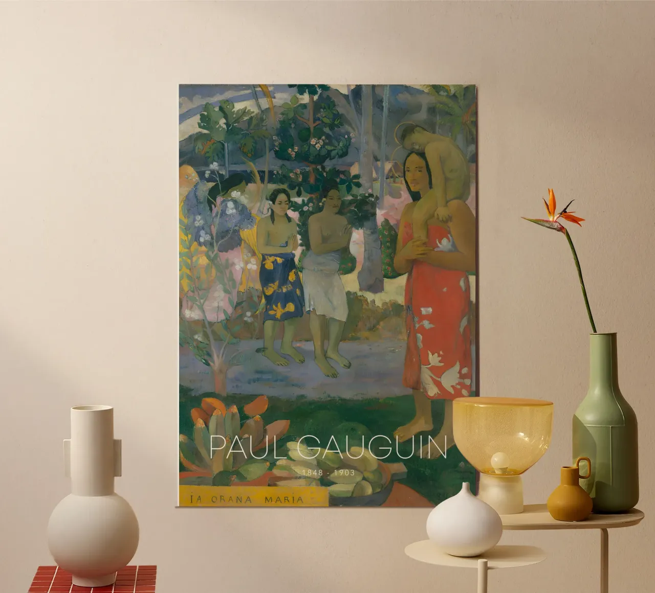 Gauguin Ia Orana Maria Post-Impressionist Art Print carta hahnemühle da NorwesClub