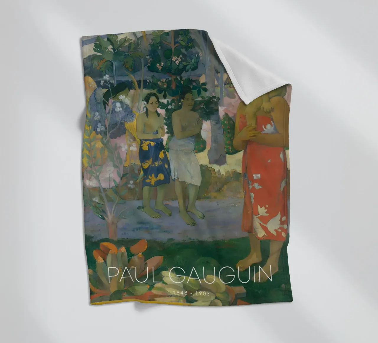 Gauguin Ia Orana Maria Post-Impressionist Art Print coperta in pile da NorwesClub