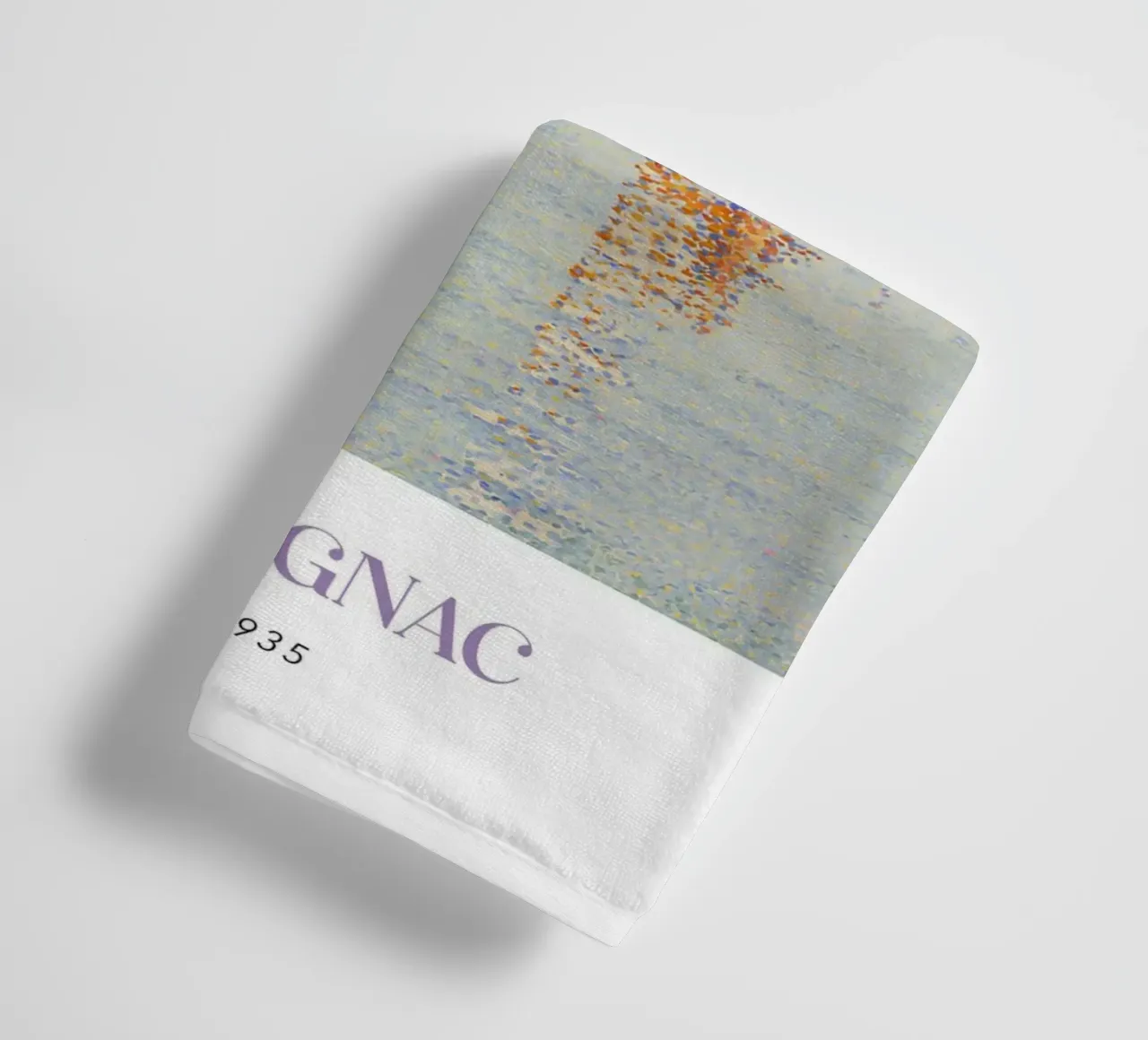 Signac Ochtendkalmte Pointillist Zeilboot Print badhanddoek van NorwesClub