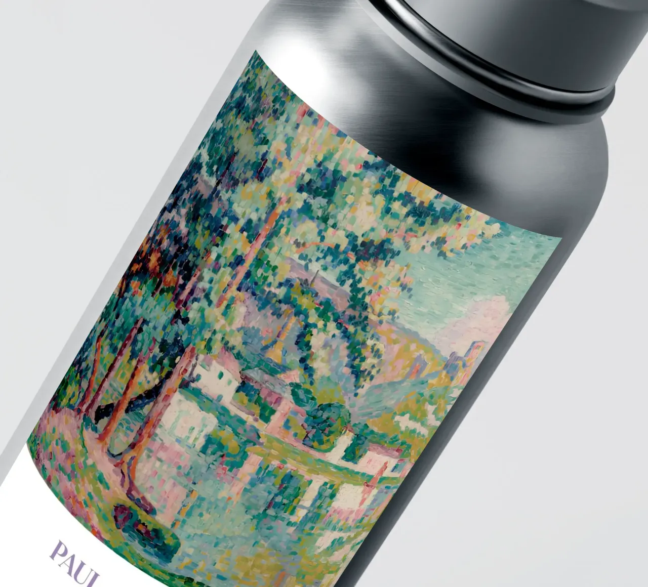 Signac Les Andelys Pointillist Rivierlandschap Print sticker van NorwesClub