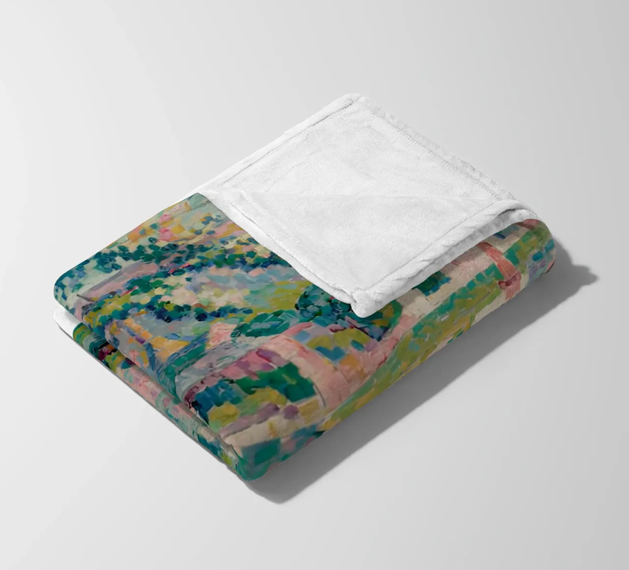 Signac Les Andelys Pointillist Rivierlandschap Print fleecedeken van NorwesClub