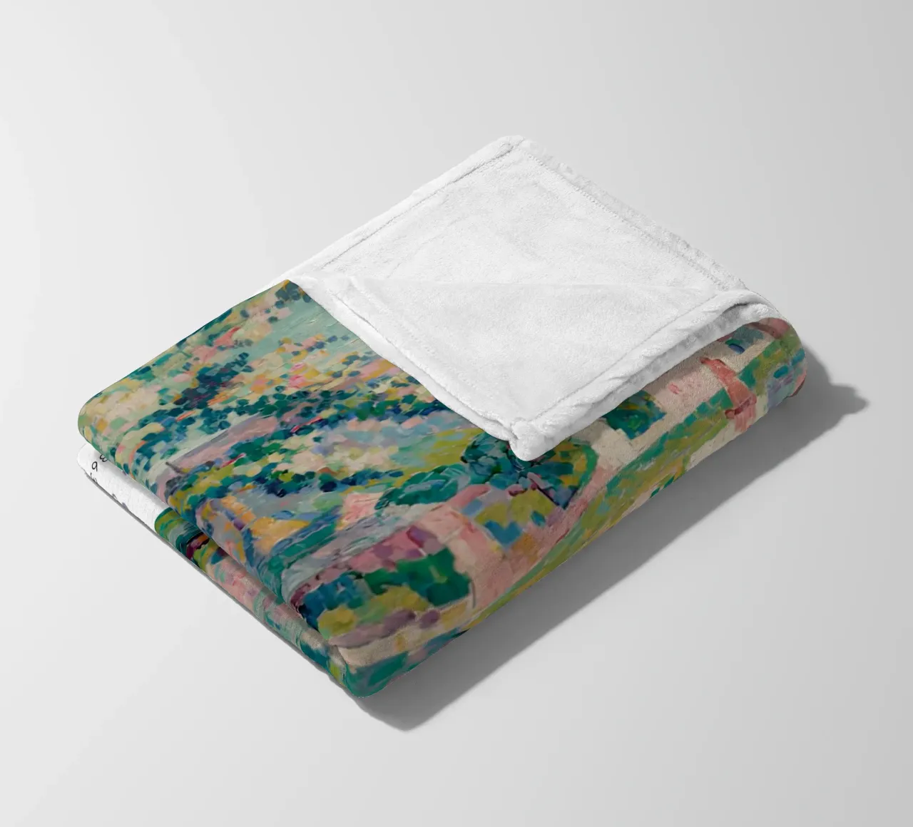 Signac Les Andelys Pointillist Rivierlandschap Print fleecedeken van NorwesClub