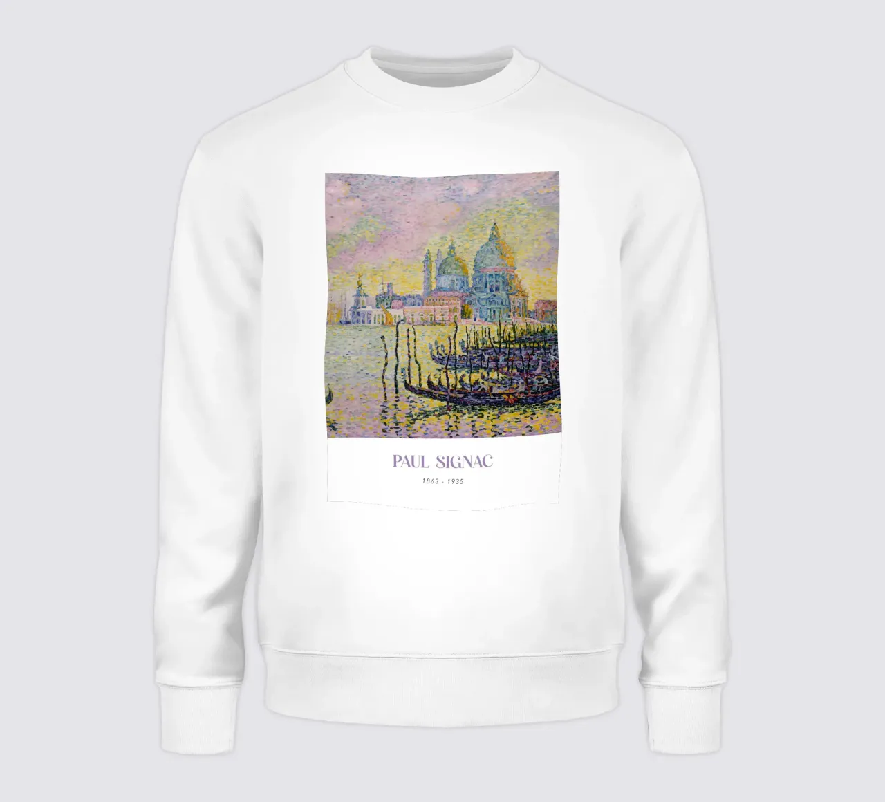 Signac Grand Canal Venice Pointillist Cityscape Print sweatshirt by NorwesClub