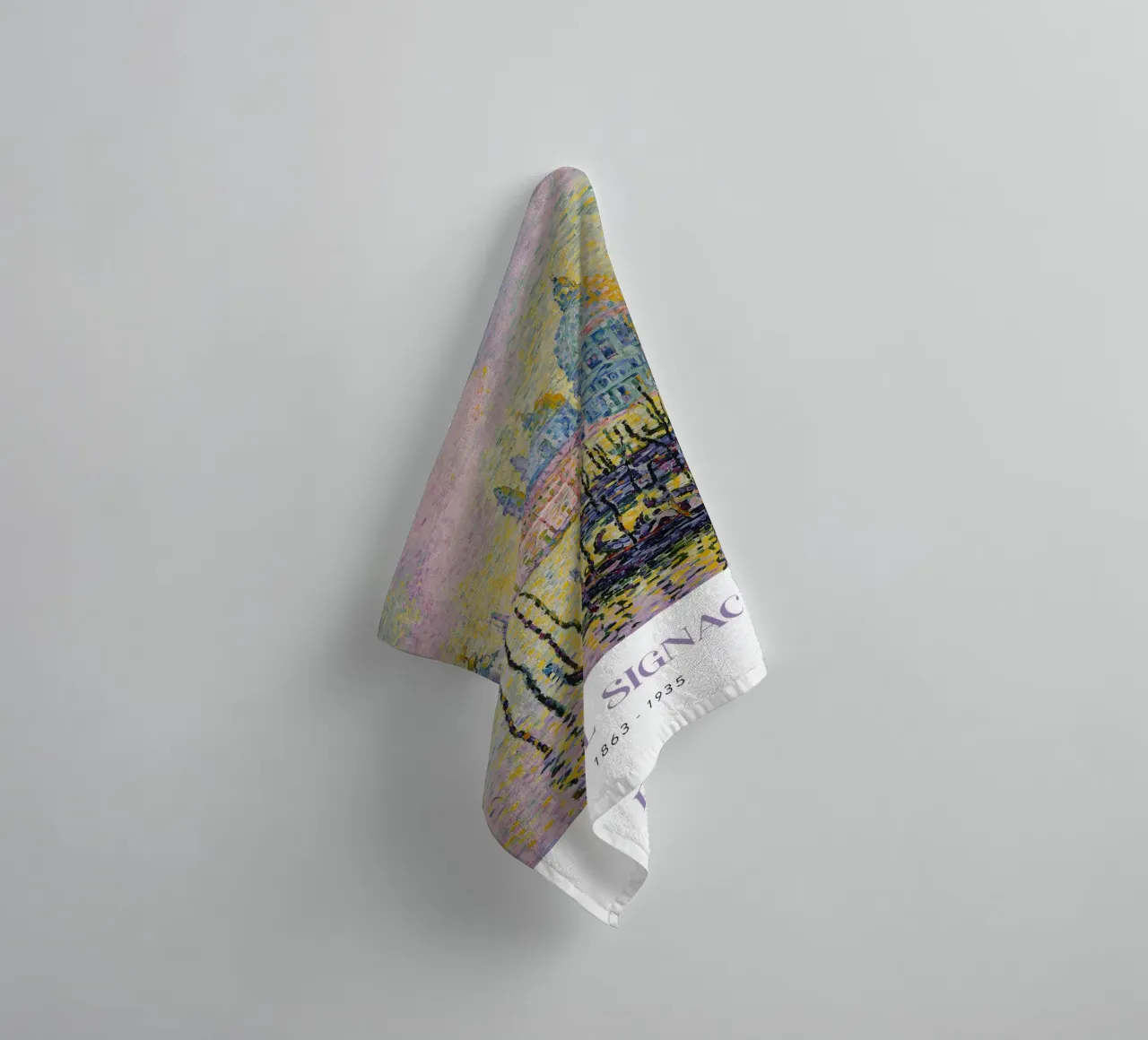 Signac Grand Canal Venice Pointillist Cityscape Print towel by NorwesClub
