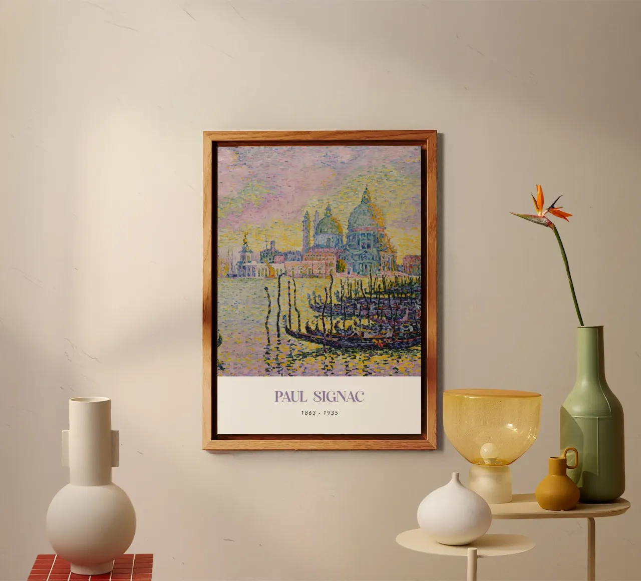 Signac Grand Canal Venedig Pointillist Stadtbild Druck Alu-Dibond von NorwesClub
