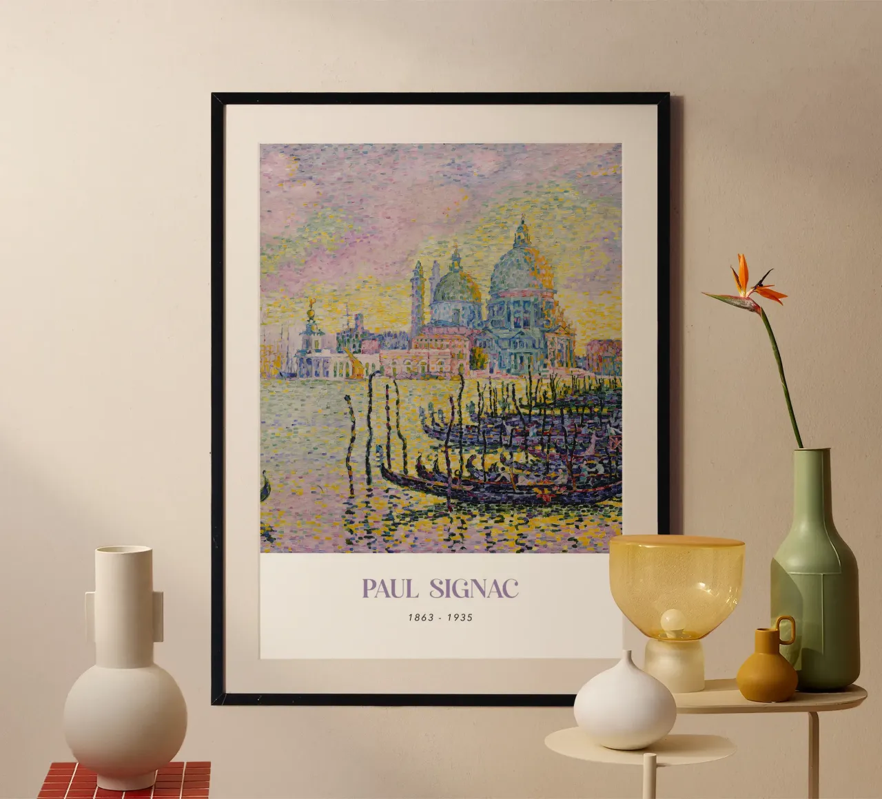Signac Canal Grande Venezia Stampa puntinista del paesaggio urbano poster da NorwesClub