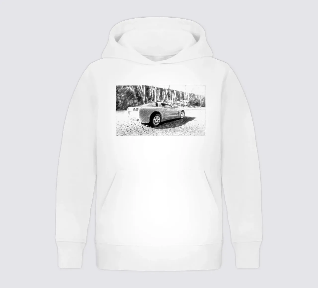 A car kids hoodie by Massimo Frascogna