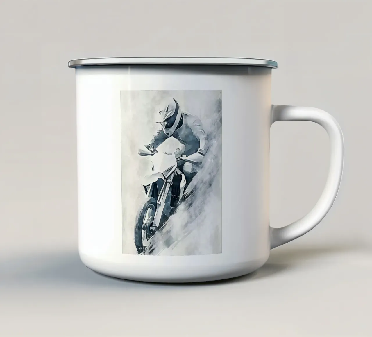 Motocross art A tazza in smalto da Mateo