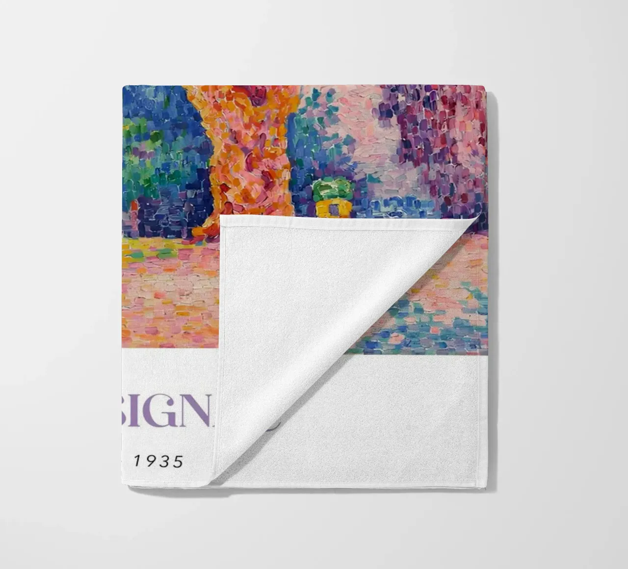 Signac Pine Tree St Tropez Pointillist Landscape Print beach towel by NorwesClub