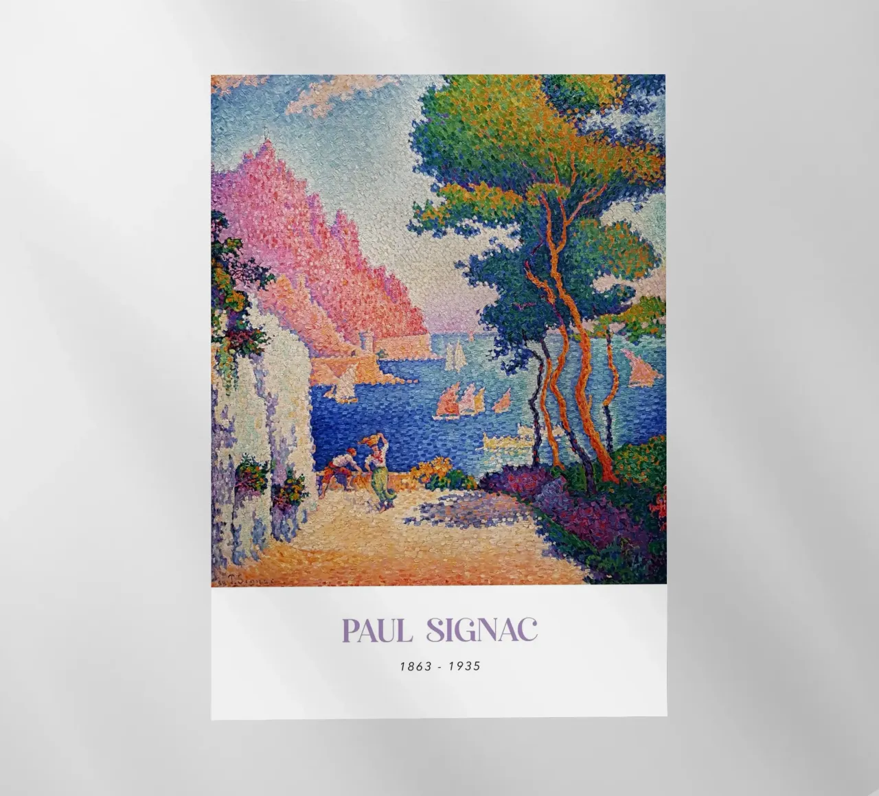Signac Capo di Noli Pointillist Coastal Art Print pellicola backlit da NorwesClub