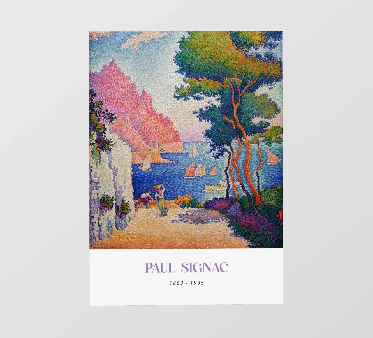 Signac Capo di Noli Pointillist Coastal Art Print pellicola backlit da NorwesClub