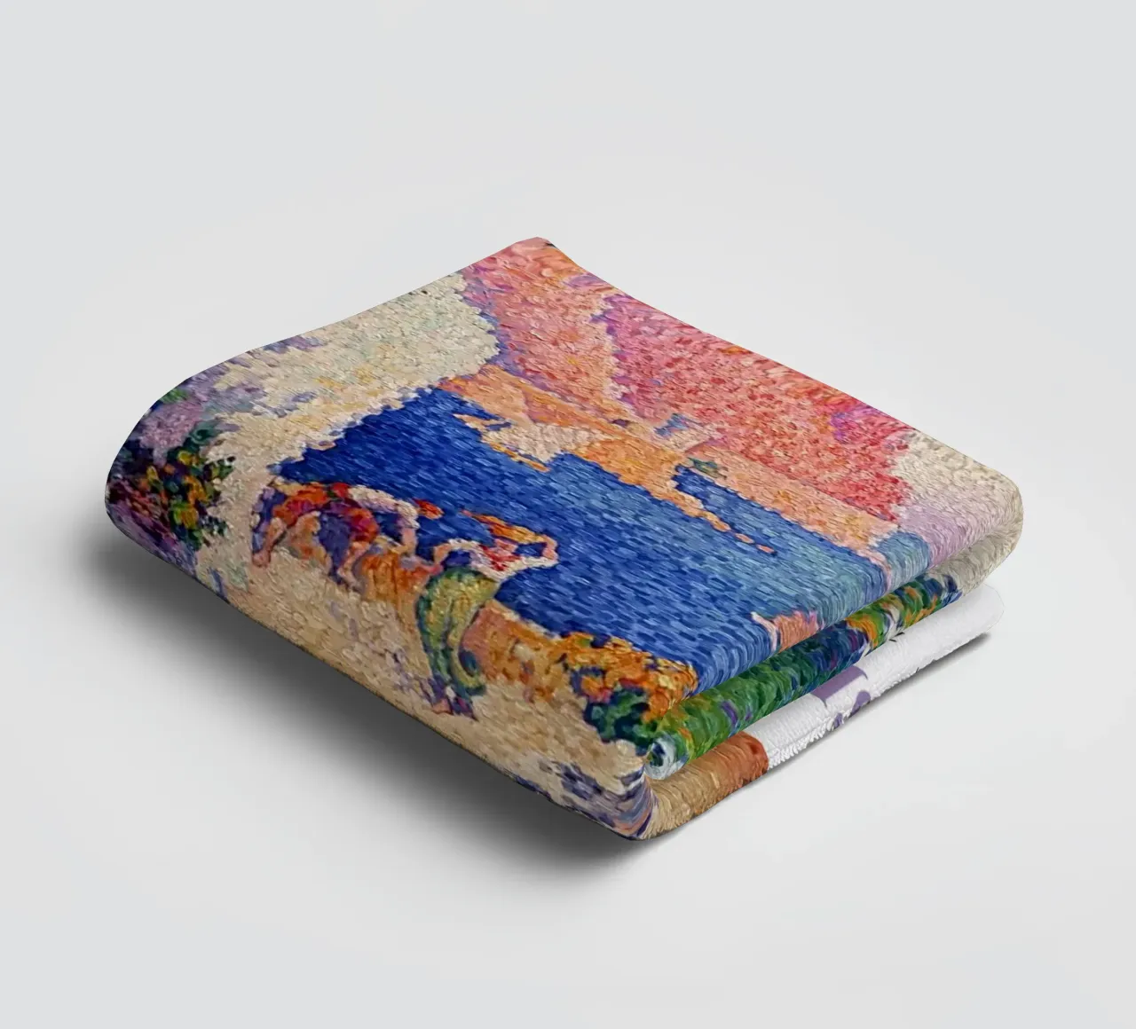 Signac Capo di Noli Pointillist Coastal Art Print asciugamano da bagno da NorwesClub