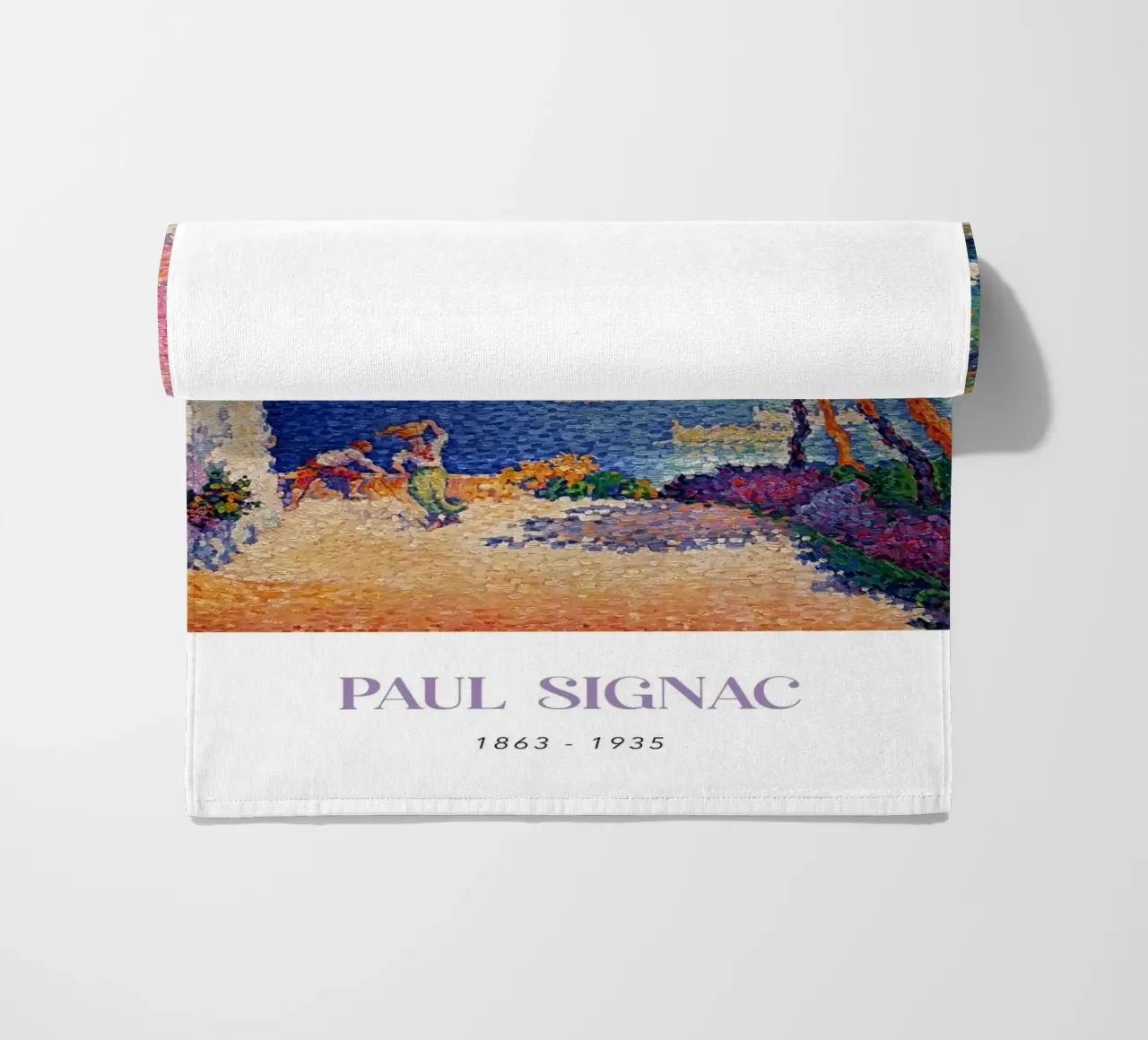 Signac Capo di Noli Pointillist Coastal Art Print telo mare da NorwesClub