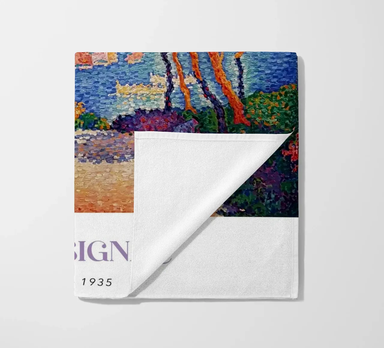 Signac Capo di Noli Pointillist Coastal Art Print telo mare da NorwesClub