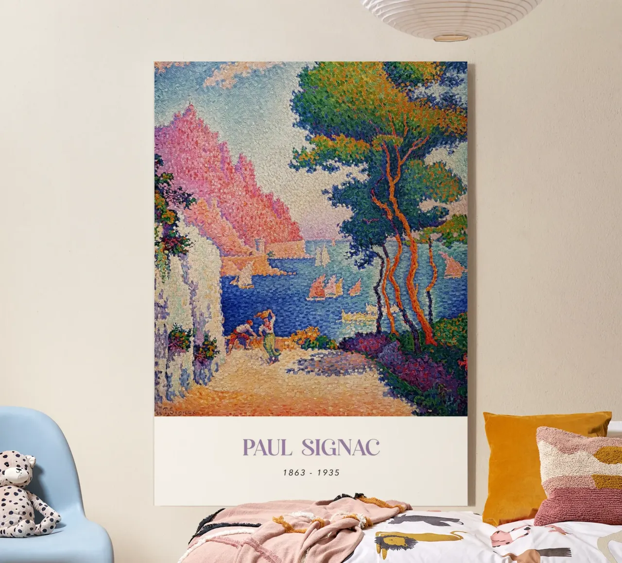 Signac Capo di Noli Pointillist Coastal Art Print plexiglass da NorwesClub