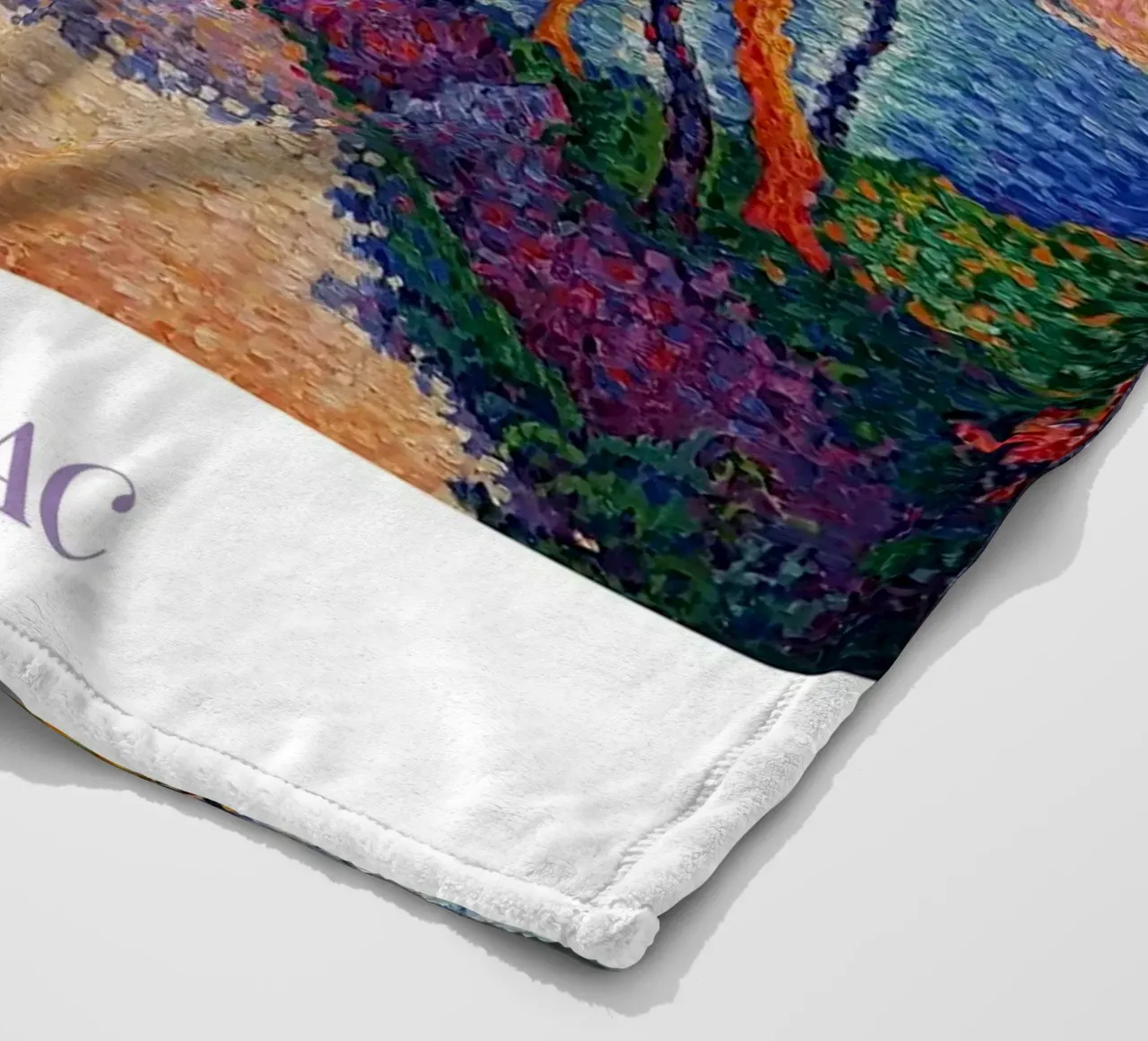 Signac Capo di Noli Pointillist Coastal Art Print coperta in pile da NorwesClub