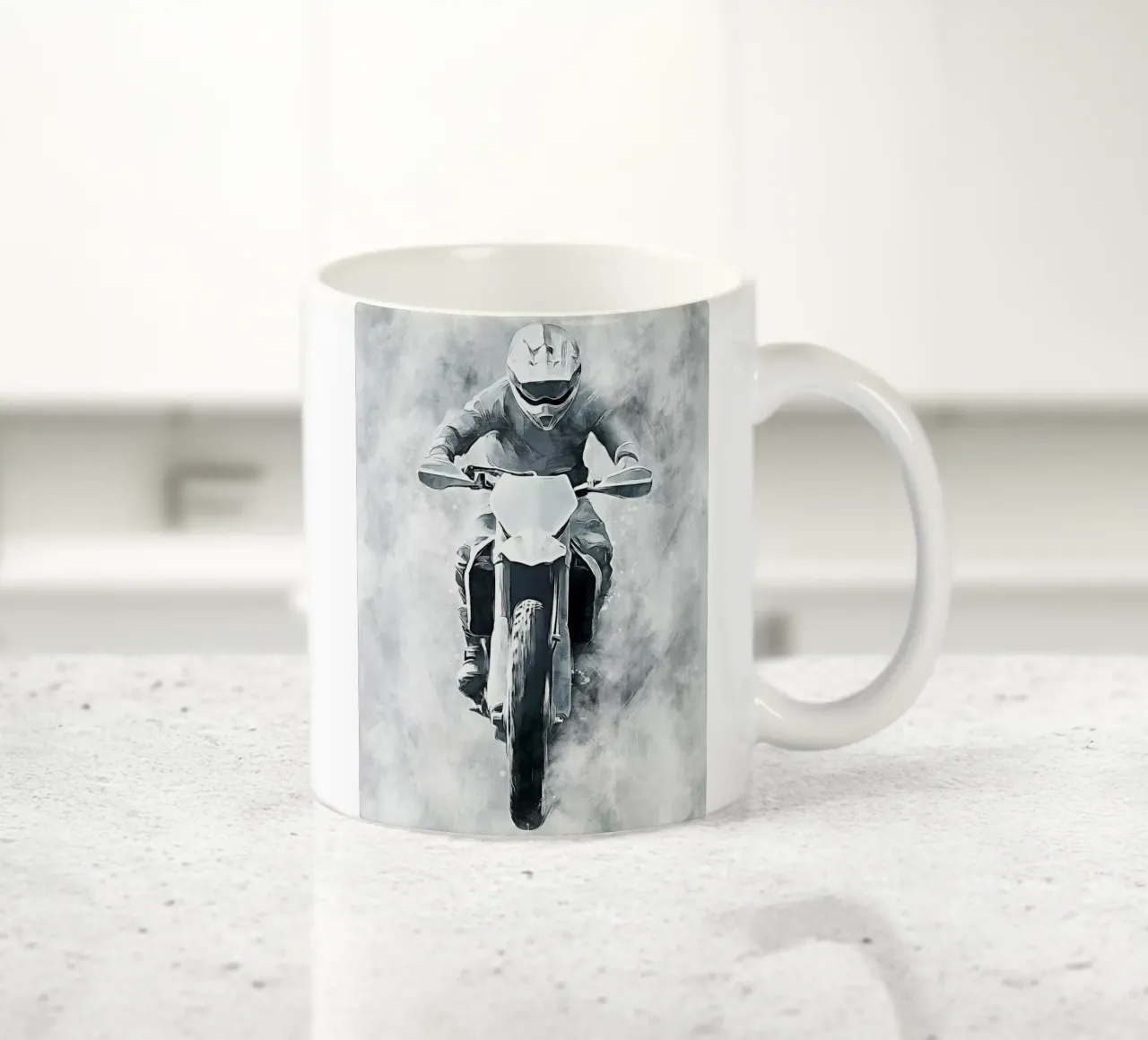 Motocross art B tazza in ceramica da Mateo
