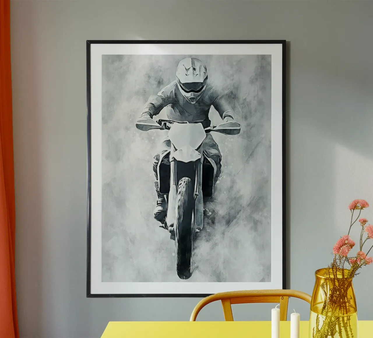 Motocross art B carta hahnemühle da Mateo