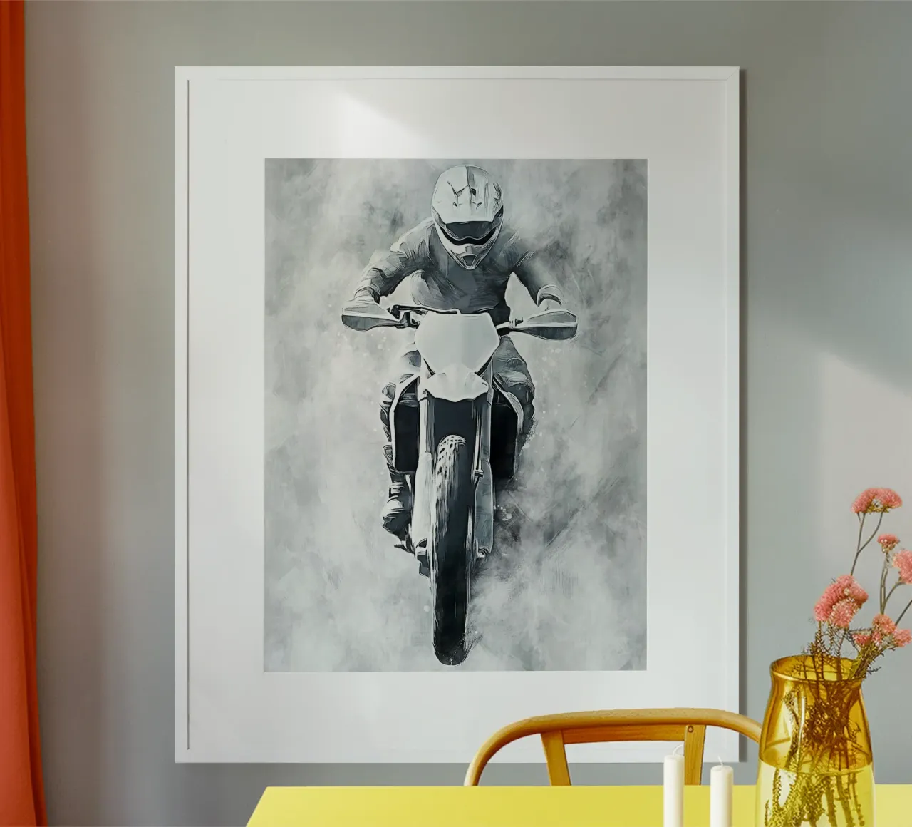 Motocross art B carta hahnemühle da Mateo