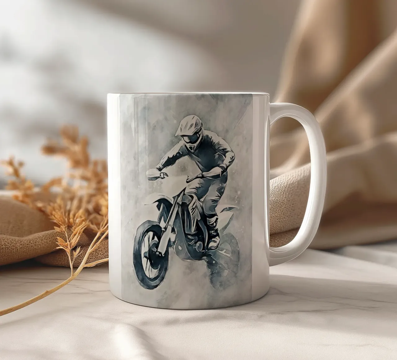 Motocross art C tazza in ceramica da Mateo