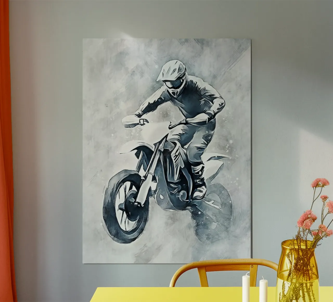 Motocross art C carta hahnemühle da Mateo